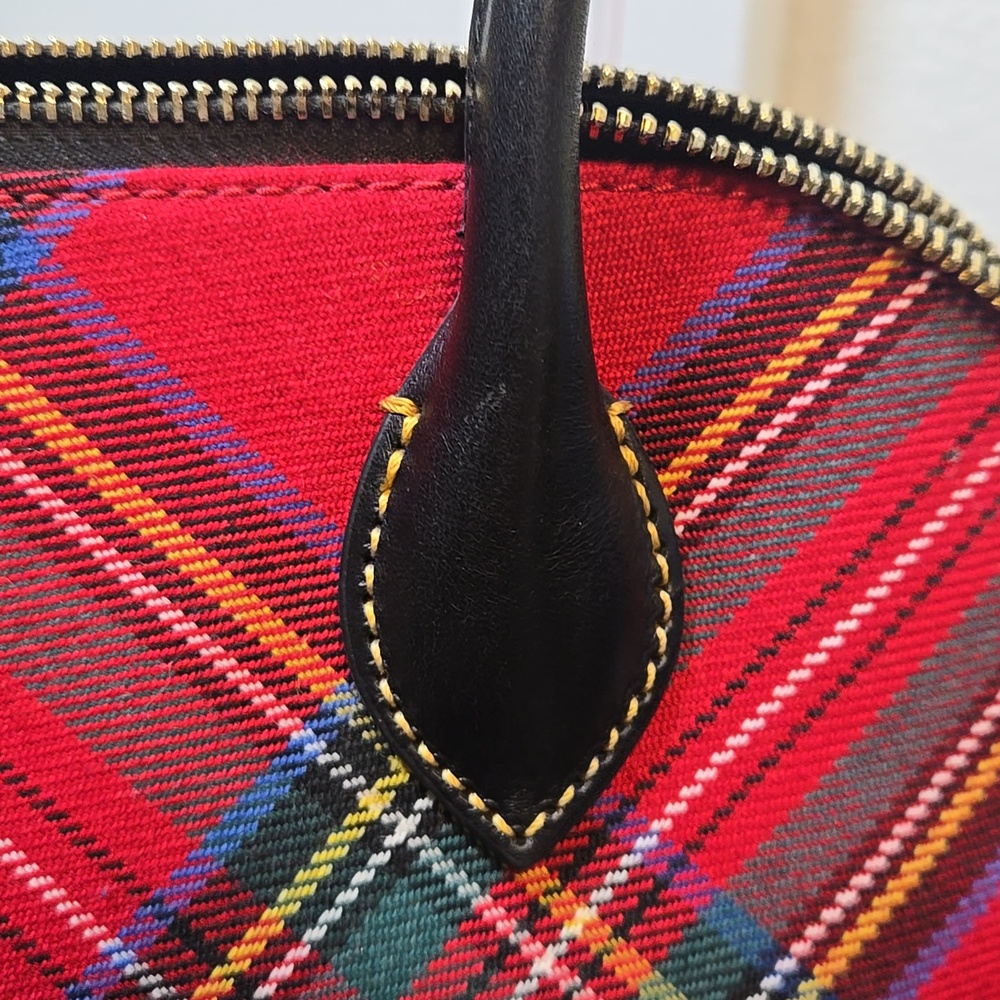 EUC Dooney & Bourke Red Tartan Plaid Dome Satchel - Picture 13 of 16